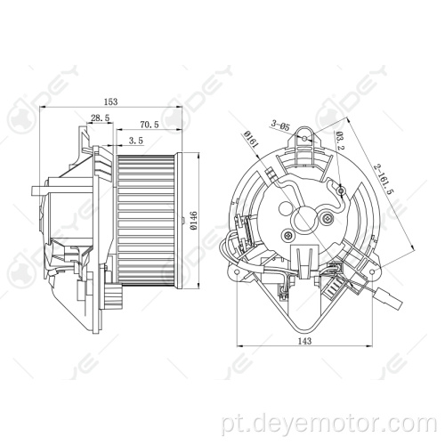 Motor do soprador de ar condicionado para Citroen ZX Jumpy